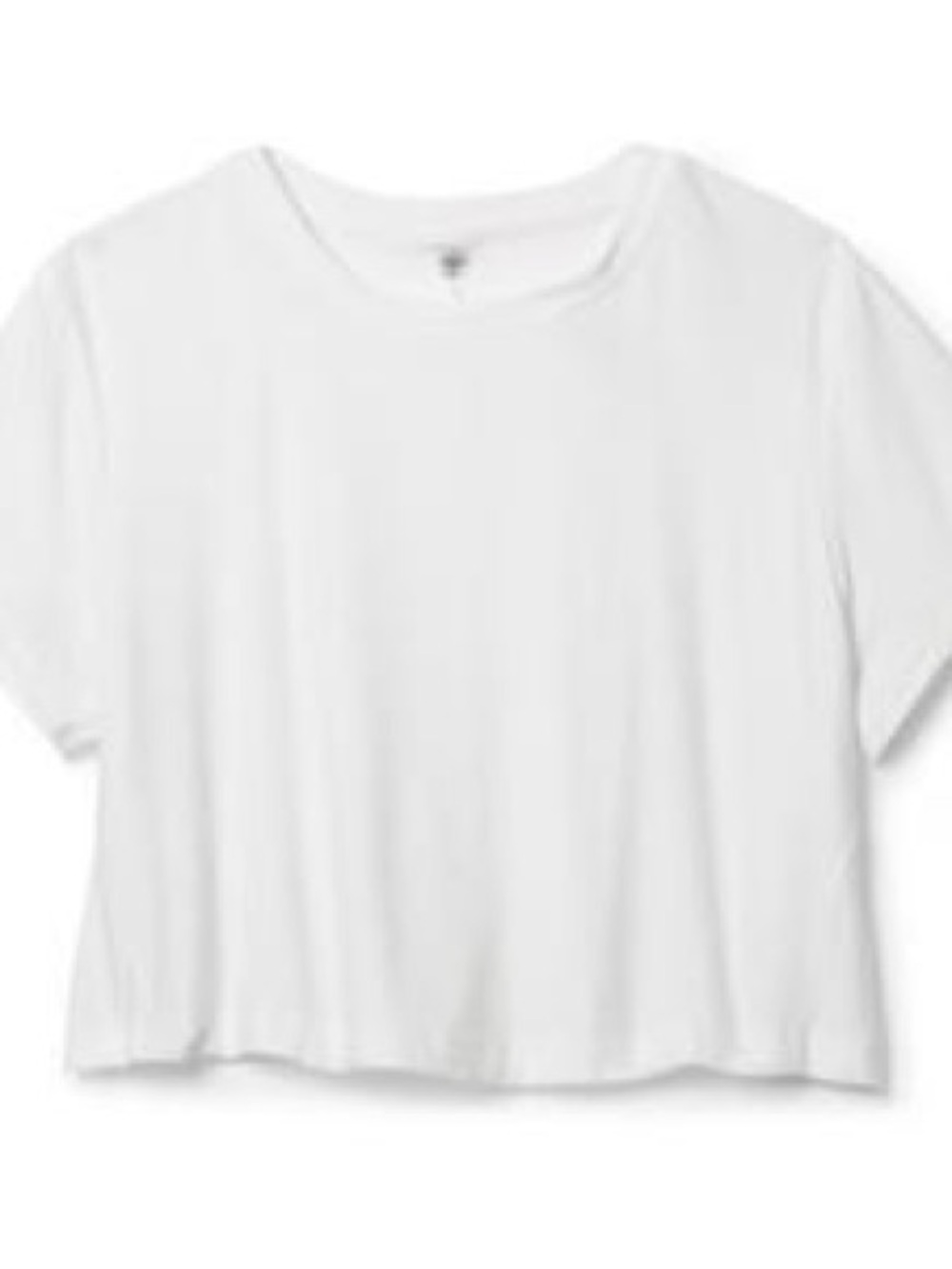 beyond yoga soft knit better than ever cropped tee CL BNWT white organic cotton